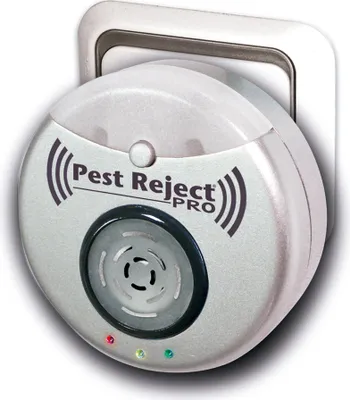 Image de Pest Reject Pro - Répulsif à ultrasons contre les insectes, insectes, moustiques, mouches. Inodore. Sans produits chimiques. Couvre jusqu'à 300 m². Avec veilleuse. À brancher sur une prise électrique. - Vu dans une publicité télévisée