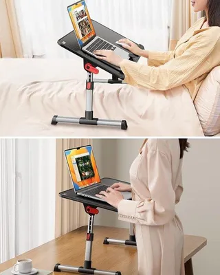 Produktbild von Famanu Laptop-Tisch für das Bett - faltbar mit verstellbaren Beinen