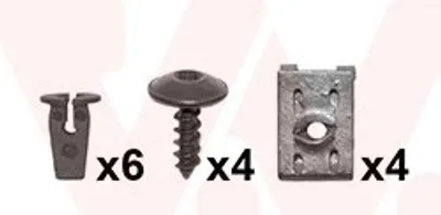 Produktbild von VAN WEZEL Montagesatz Kotflügel 5894796 Vorne Links Vorne Rechts für VW Golf V Schrägheck (1K1)