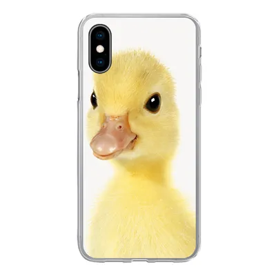 Produktbild von MuchoWow® Handyhülle Schutzhülle Hülle für iPhone X Ente - Küken - Süß - Kinder - Mädchen - Jungen Silikon Softcase Handy Hülle - Handyhülle