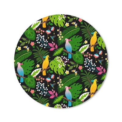 Produktbild von MuchoWow® Mauspad Mousepad Papagei - Dschungel - Farben - Jungen - Mädchen - Kind 20x20 cm - Mousepads - Maus Mat - Pad - Mausunterlage - Schreibtischmatte