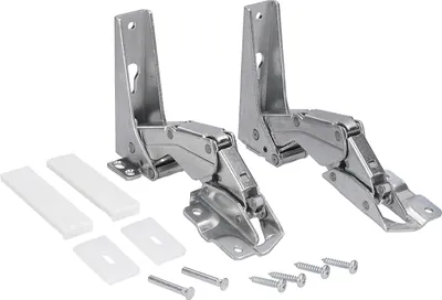 Produktbild von Bluparts 10107339 (=10096178) Türscharnier Set oben unten wie INDESIT... für Kühlschrank