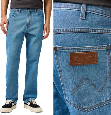 Obrázek produktu pro Pánské džíny WRANGLER, regular fit FRONTIER, W33 L32, modré, džíny, baggy jeans, buggy