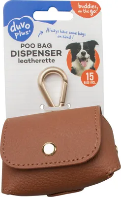 Produktbild von Duvo+ Hundekotbeutelspender Kunstleder braun