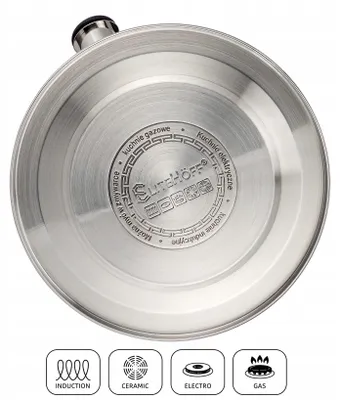 Produktbild von Elitehoff E-5085 Edelstahl-Teekessel Grau Marmor 3L