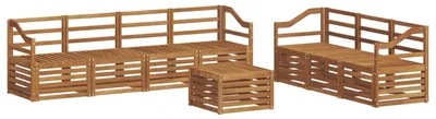 Produktbild von vidaXL Sofagarnituren 8 pcs Natur Massivholz Akazie