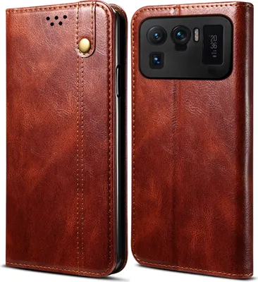 Produktbild von Xiaomi Mi 11 Ultra Hülle, LaimTop Leder Flip Brieftasche Schutzhülle für Xiaomi Mi 11 Ultra Rot