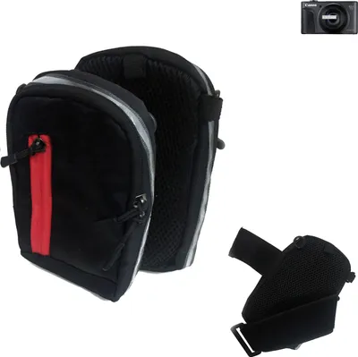 Produktbild von K-S-Trade Fototasche Kameratasche Gürteltasche Schutz Hülle kompatibel mit Canon PowerShot SX730 HS Case bag Stoßfest Holster schwarz 1x
