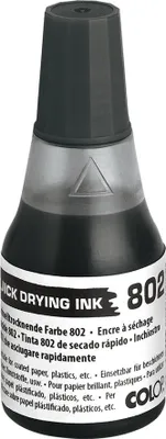 Produktbild von COLOP Stempelfarbe 802 schnelltrocknend 25 ml schwarz