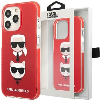 Produktbild von Karl Lagerfeld KLHCP13LTPE2TR iPhone 13 Pro / 13 6.1 Hardcase rot/rot Karl&Choupette Head