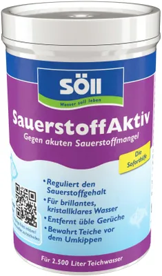 Produktbild von Söll SauerstoffAktiv Teichpflege für Teiche, Regentonnen und Zisternen 250 g
