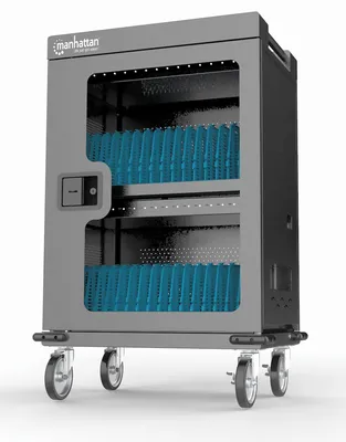 Immagine prodotto di Manhattan 102353 MANHATTAN Armadio di ricarica su rotelle 32xUSB-C 576W sa. 18W Po (spedizione)