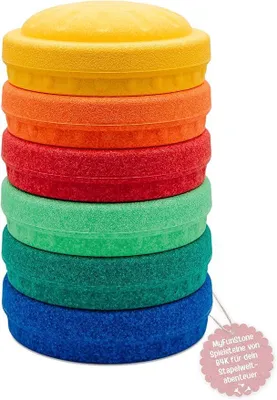 Imagen del producto de Stapelwelt MyFunStone: Pilas de piedras, piedras de equilibrio, tabla de equilibrio para niños