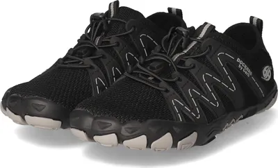 A pair of black Dockers by Gerli women's barefoot shoes are shown against a white background.