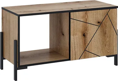 Produktbild von Couchtisch Vicco Hatto Eiche 90 x 39.7 cm mit 1 Tür, Model 56522