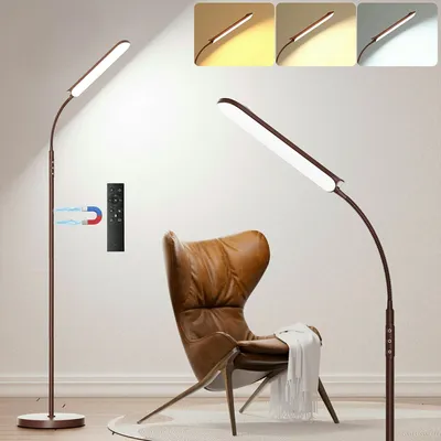 Stehleuchte 18 W LED, dimmbar, 4 Farbtemperaturen, Fernbedienung, schwarz