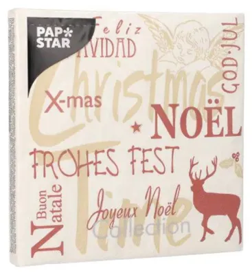 Obrázek produktu pro Papstar Christmas Time ubrousky 3vrstvé 33 x 33 cm 20 kusů