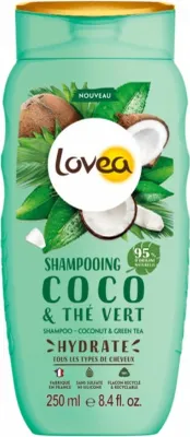 Produktbild von Lovea Kokosnuss & Grüner Tee Shampoo 250ml Shampoo für alle Haartypen