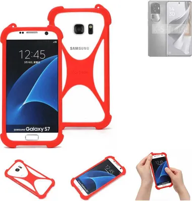 Produktbild von K-S-Trade Handy-Hülle kompatibel mit Oppo Reno10 Pro+ Schutz-Hülle Bumper Silikon Schutz Hülle Cover Case Silikoncase Silikonbumper TPU Softcase