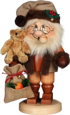 Produktbild von Christian Ulbricht Räuchermann Wichtel Weihnachtsmann mit Teddy