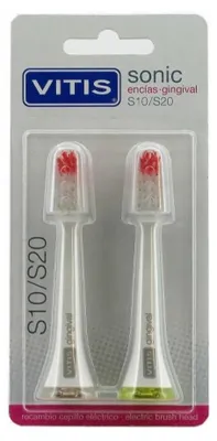 Produktbild von VITIS Sonic Encias-Gigival S10/S20 2er Pack ErsatzbÃ1/4rstenköpfe