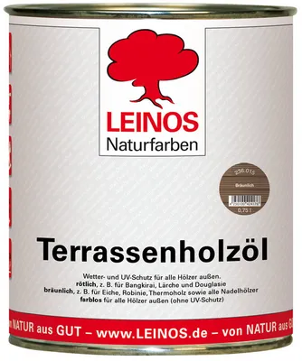 Produktbild von LEINOS 236 Terrassenholzöl Bräunlich 0,75 l – Terrassenöl