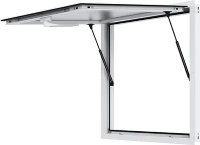 Produktbild von Food Truck Imbissstand mit Servierfenster - 915x915mm Markise - Aluminium Service Fenster für Food Service - Mobiler Gastronomiestand