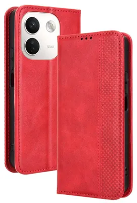 Produktbild von Coverup Vintage Style Klapphülle - Xiaomi Redmi Note 17 Pro Max Hülle - Rot