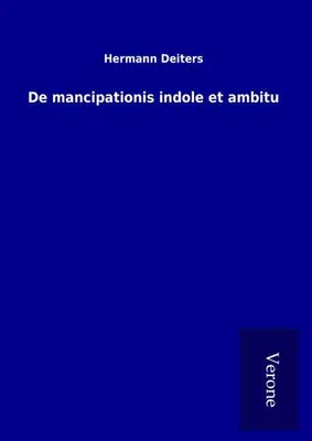 Produktbild von De mancipationis indole et ambitu