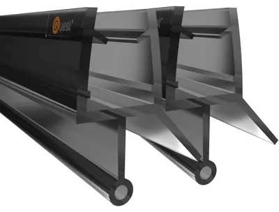 Obrázok produktu pre QUEST podlahové tesnenie 100 cm čierne, okrúhle, so zaobleným tunelom, 2 kusy