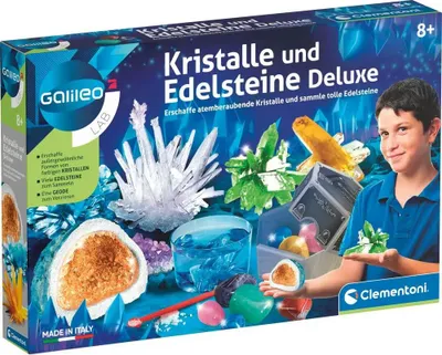 Obrázok produktu pre Kryštály a drahokamy Deluxe - Clementoni 59330 - (Hračky / Experimentálne a magické súpravy)