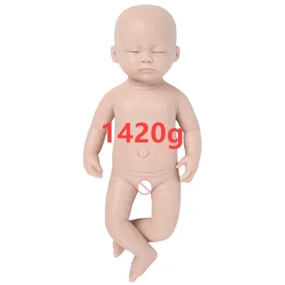 Obrázok produktu pre Silikónová reborn bábika, 3 farby očí, realistické novorodeniatko, 38 cm (15 palcov), dievčatko