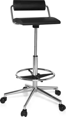 Produktbild von hjh OFFICE Drehhocker TOP WORK 28 Rollhocker Arbeitshocker, Ergonomischer Hocker für Büro Praxis Homeoffice, Kunstleder