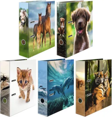 Image de HERMA 20096 Assortiment HERMA de classeurs à motifs « Animaux préférés »