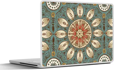 Produktbild von MuchoWow® Laptop Aufkleber Sticker Cover Mandala - Retro - Bohème - Muster 40x30 cm - Laptop Dekoration - Selbstklebend