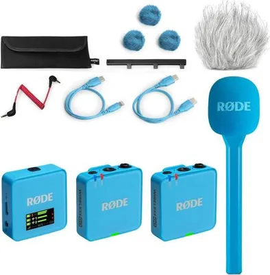Zdjęcie produktu dla Mikrofon Rode Wireless GO Gen 3 Interview Set Niebieski