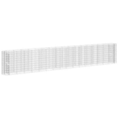 Immagine prodotto di vidaXL Gabbione letto rialzato Ferro zincato 610x50x100 cm
