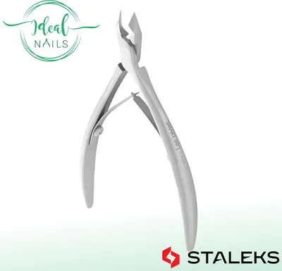 Produktbild von Nagelhautzange STALEKS SMART NS-50/7, Edelstahl, Doppelfeder, Klingenlänge 7 mm