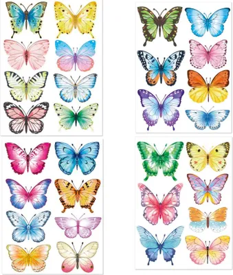 Produktbild von Wandaufkleber Schmetterlinge Butterfly Wandsticker,  30 Schmetterlinge Wanddeko für Schlafzimmer,Pflanzen Blumen Wandaufkleber für Wohnzimmer Babyzimmer Küche Fenster Tür Wanddeko