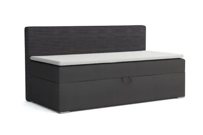Produktbild von BOXBETT MATI 100/200 Anthrazit mit Bonell-Federkernmatratze H3