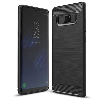 Obrázok produktu pre Techsuit Carbon Silicone silikónový obal pre Samsung Galaxy Note 8 – čierny