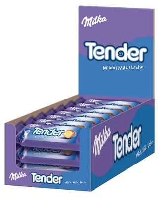 Image de Milka Tender Lait, Biscuit, Chocolat, 21 pièces