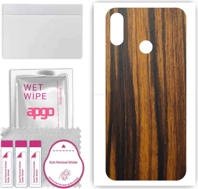 Produktbild von apgo Rückseite Schutzfolie, Skin, kompatibel mit Oukitel Y4800, Hinten Displayschutzfolie aus Vinylfolie, kratzfest, einfache Montage - Tigerwood