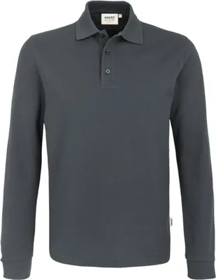 Produktbild von HAKRO Langarm Poloshirt Performance Herren #815 Gr. S anthrazit