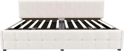 Produktbild von okwish Polsterbett Schlafsofa 90x200 Jugendbett Kinderbett mit Karomuster,Tagesbett ohne Matratze,Einzelbett Bettgestell mit Rückenlehne ohne Armlehnen,Beige