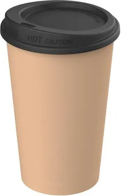 Produktbild von Stilvoller Kaffeebecher "ToGo" 300 ml - Mehrwegbecher mit Deckel - Genießen Sie Ihren Kaffee unterwegs - weiß/schwarz