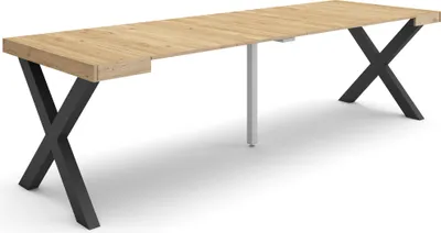 Immagine prodotto di TAPA Consolle allungabile, 262x90x73cm, Per 12 persone, Gambe in legno, Rovere