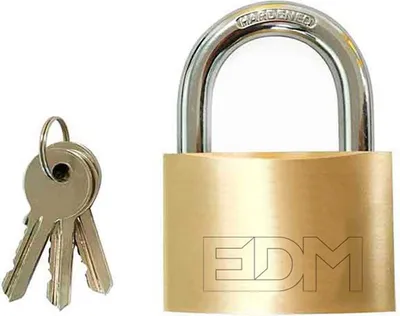 Image de Cadenas Laiton Edm Sécurité Fiable En Laiton Massif - Edm