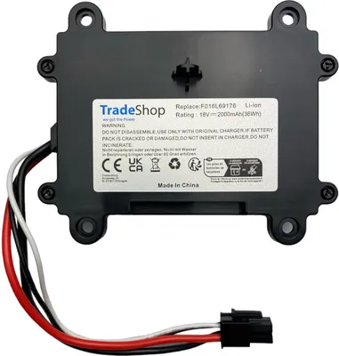 Produktbild von Trade-Shop Li-Ion Akku 18V / 2000mAh kompatibel mit Bosch Indego 350, 400, M 700, M+ 700, S+ 350, S+ 400, S 500, S+ 500, XS 300 Mähroboter