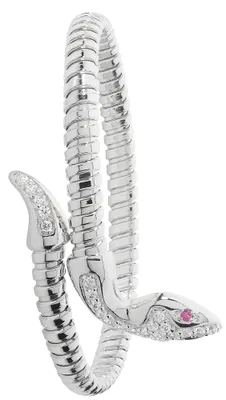 Image de Jonc Serpent Femme Argent fin 925 avec Oxyde de Zirconium - 15 Grammes; TRS17316